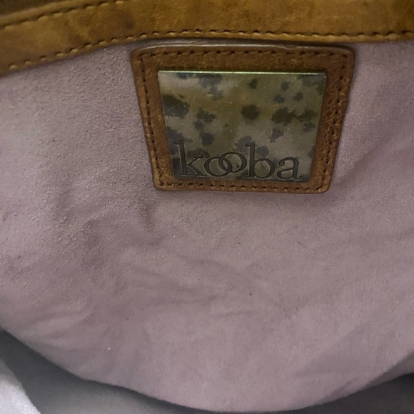 Kooba Cognac Pebble Leather Whipstitch Distressed Buckle Slouchy Large Hobo Bag - Picture 16 of 16